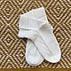 Вязаные женские белые носки с узорами, Носки, Палех,  Фото №1