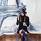 Картина акварелью Париж Девушка (серый коричневый), Картины, Южноуральск,  Фото №1