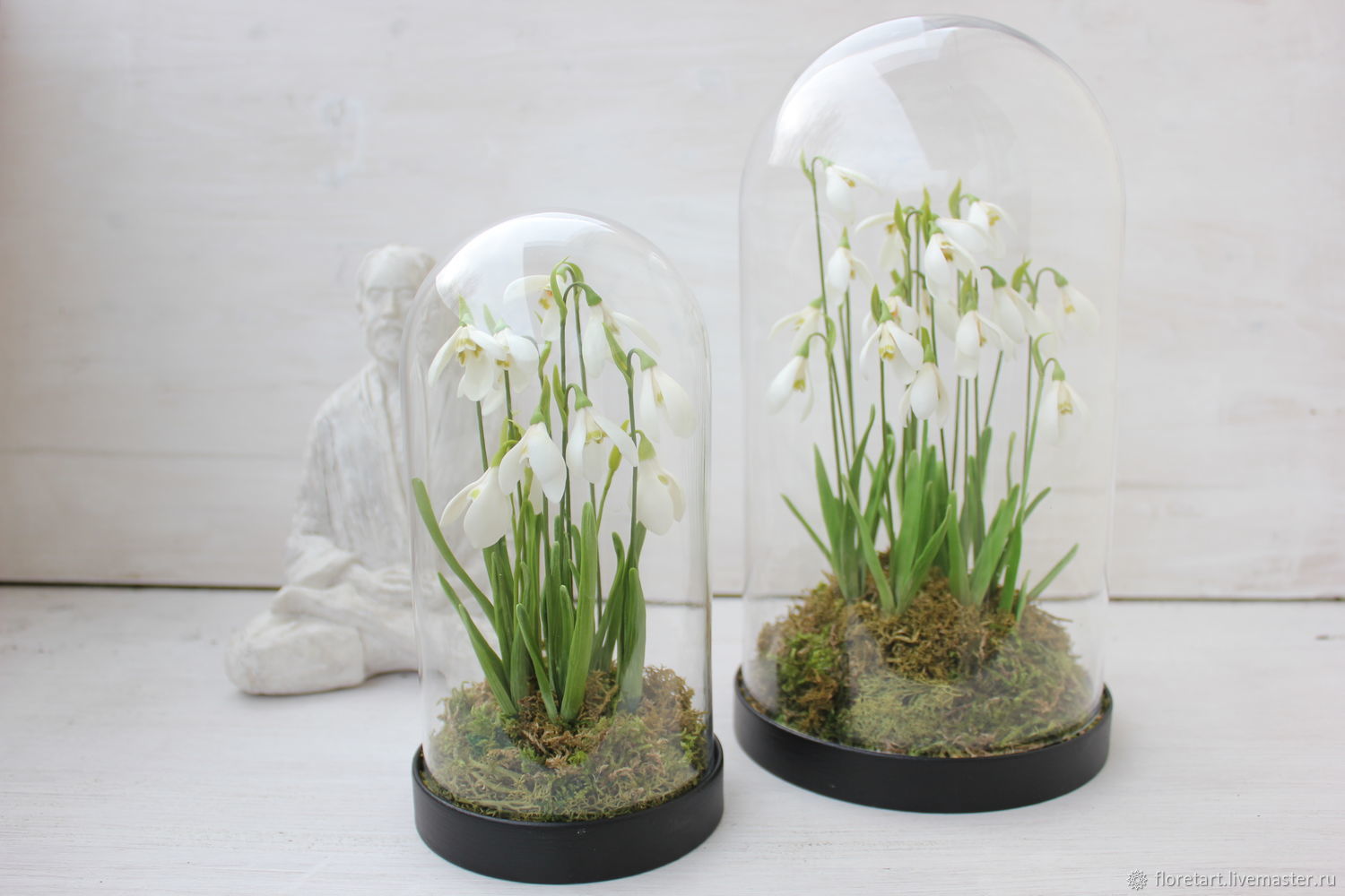 Подснежники в колбе, Цветы в колбе (большой клош) – заказать на Ярмарке ...