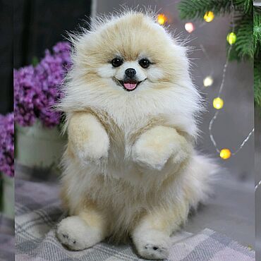 Куклы и игрушки ручной работы. Ярмарка Мастеров - ручная работа Реалистичная игрушка шпиц ручной работы по фото питомца. Handmade.