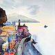 Картина акварелью "Амальфи", Картины, Краснодар,  Фото №1