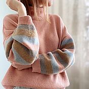 Одежда handmade. Livemaster - original item Pastel colours cashmere sweater. Handmade.