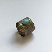 Украшения handmade. Livemaster - original item Ring with chrysoprase, nickel silver. Handmade.