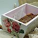 Bread box wooden decoupage solid rose shabby. Dinnerware Sets. Studio Villa-Oliva. My Livemaster. Фото №4