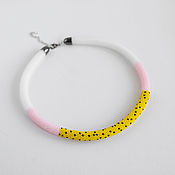 Украшения handmade. Livemaster - original item Harness necklace beaded. Necklace polka dot. Handmade.