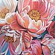 Interior Oil painting on Canvas Peonies Flower Painting. Pictures. Naradostirina. My Livemaster. Фото №5