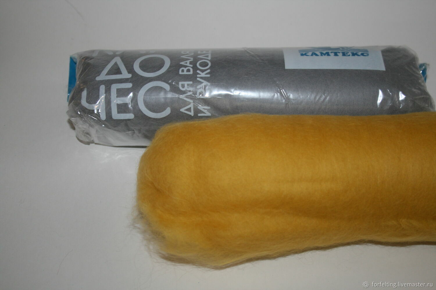 Кардочес Горчица 50гр Шерсть для валяния полутонкий – купить на Ярмарке ...