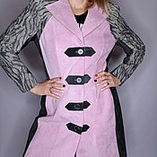 Одежда ручной работы. Ярмарка Мастеров - ручная работа Cloaks: Pink suede raincoat. Handmade.