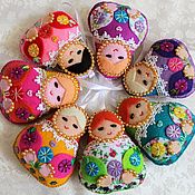 Русский стиль handmade. Livemaster - original item Souvenir Easter, Dolls felt, 8h10 cm, pendant. Handmade.