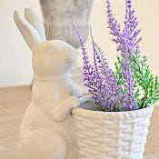 Для дома и интерьера handmade. Livemaster - original item Hare with concrete planters for interior decoration Provence, Shabby, Vintage. Handmade.