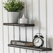 Для дома и интерьера handmade. Livemaster - original item A set of wall shelves made of dark ash, 30 cm and 45 cm. Handmade.