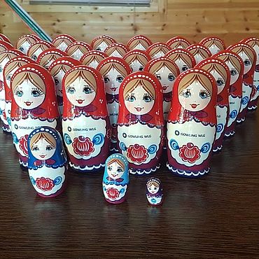 Русский стиль ручной работы. Ярмарка Мастеров - ручная работа Матрешки "Городецкие" с логотипом на заказ. Handmade.
