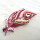 Pink Flamingo Feather Brooch'. Brooches. helgaboho. Online shopping on My Livemaster.  Фото №2