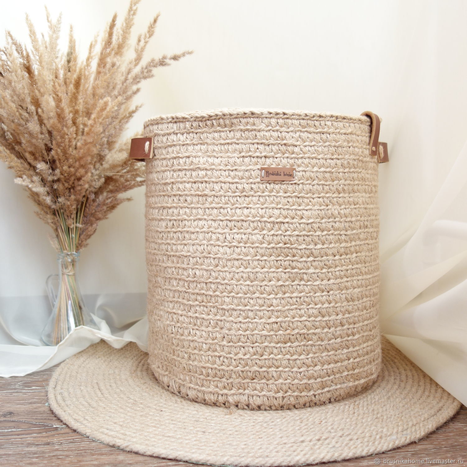 Большая корзина для белья и хранения вещей, корзина из джута – заказать ...