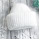 Knitted cap from mohair 'Snow White'. Caps. Knitting for kids and moms. Online shopping on My Livemaster.  Фото №2