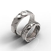 Украшения handmade. Livemaster - original item Wedding Rings 925 Silver Silk (Ob72). Handmade.