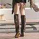 ROSA - Handmade Women's embroidered boots - Italy. High Boots. Febe-handmade. My Livemaster. Фото №6