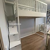 Эко кровать домик из массива