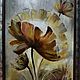 Painting with a large flower in a modern manner brown gray, Pictures, St. Petersburg,  Фото №1