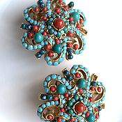 Винтаж handmade. Livemaster - original item Earrings vintage clips Barrera vintage collectible times of the USSR. Handmade.