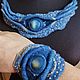 Felted necklace and bracelet Moon in the blue sky. Jewelry Sets. FansFelt. Online shopping on My Livemaster.  Фото №2