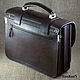 Portfolio: Men's briefcase leather. Brief case. YanKorS leather. Online shopping on My Livemaster.  Фото №2