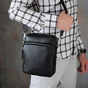 Сумки и аксессуары handmade. Livemaster - original item Men`s leather shoulder bag 