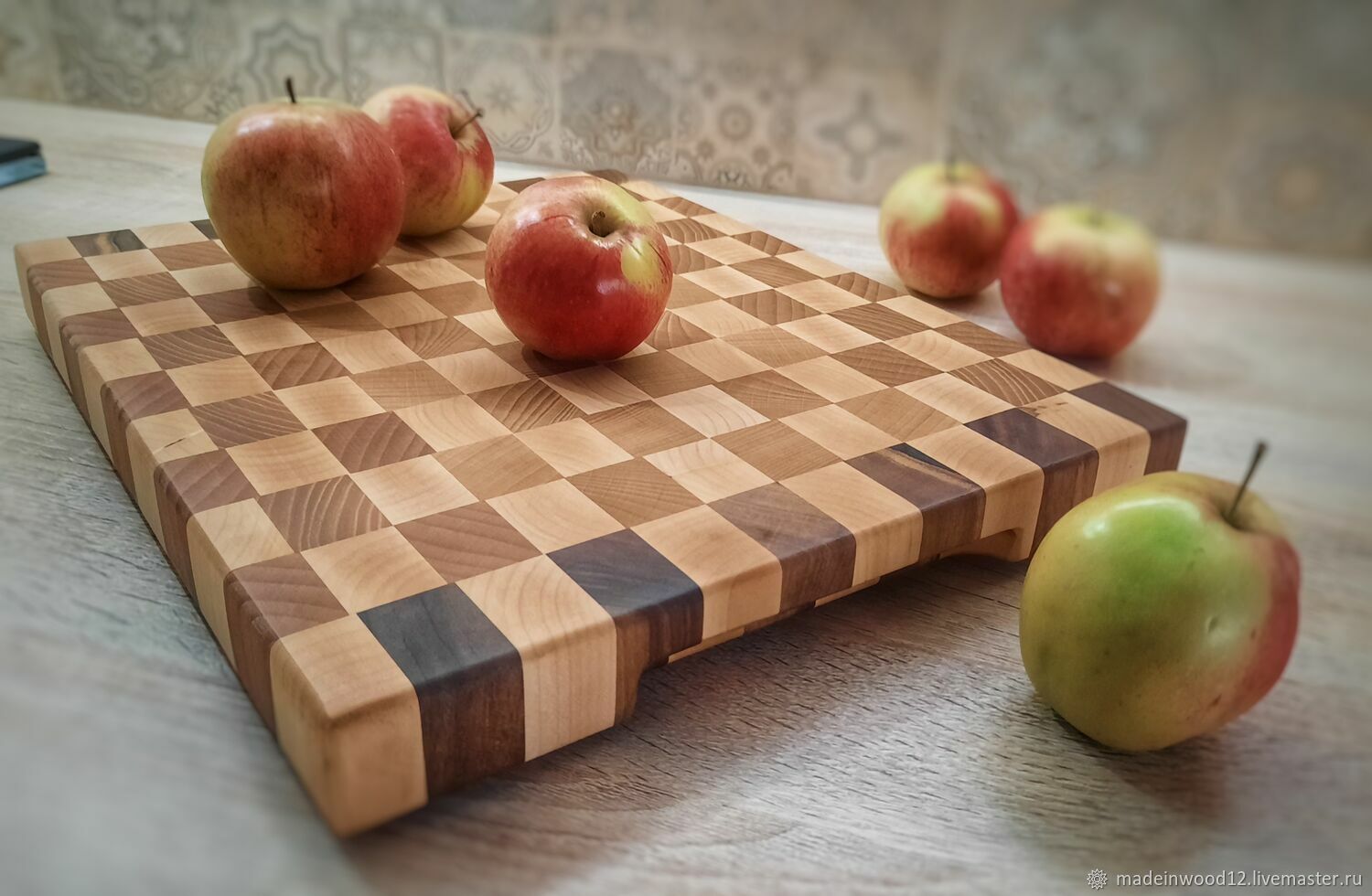 Торцевая разделочная доска из Клена, Бука Грецкого ореха в интернет ...