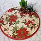 Order Tray and box-candlestick and Elk ' Christmas Poinsettia'. Klukva ( decoupage). Livemaster. . Cutting Boards Фото №3