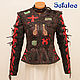 Exclusive women's genuine leather jacket with choker collar, Outerwear Jackets, Moscow,  Фото №1