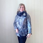 Одежда ручной работы. Ярмарка Мастеров - ручная работа Chaquetas: chaqueta de lana gris mármol. Handmade.