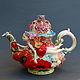 Flower fairy. Teapot with decor, Teapots & Kettles, Moscow,  Фото №1
