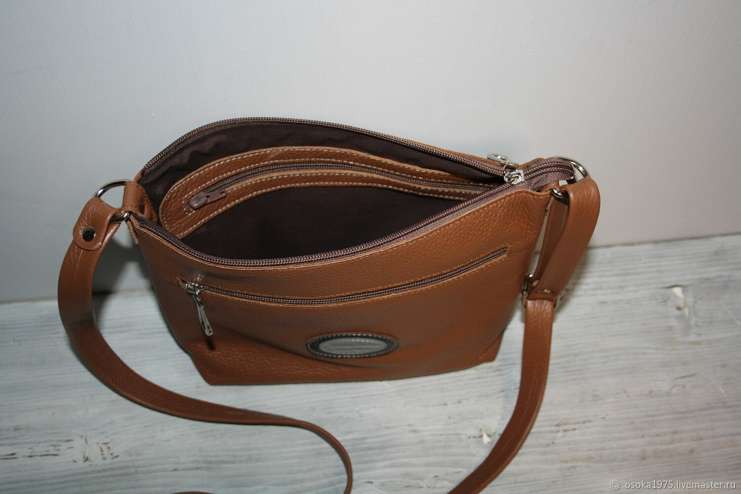 Сумка кожаная женская "Утренний кофе, мур-р-р" в интернет-магазине ...