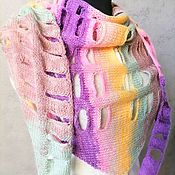 Аксессуары handmade. Livemaster - original item Wool scarf, multicolored bactus. Handmade.