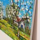Order Blooming Apple Trees Oil painting Rustic Landscape. Vladyart. Livemaster. . Pictures Фото №3