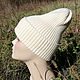 Knitted hat, beanie, hat, pumpkin, Merino wool. Caps. YuliaCrochet. Online shopping on My Livemaster.  Фото №2