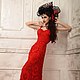 Вязаное платье "Red diamond", Платья, Одесса,  Фото №1
