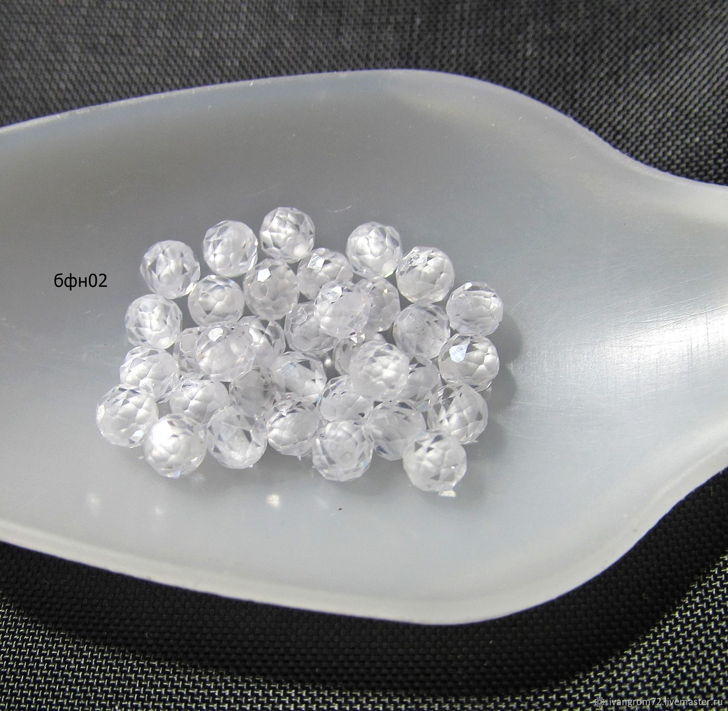 Бусина фианита, граненая, искусственный циркон, бфн02 купить в интернет ...