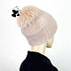 Elegant ladies hat made of fur Finnish mink. Art.DF-82. Caps. Mishan (mishan). My Livemaster. Фото №4