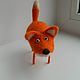Foxy felted Fox foxes foxes, Felted Toy, Ufa,  Фото №1