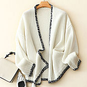 Одежда handmade. Livemaster - original item Thick knit Chanel cardigan (extra class cashmere ). Handmade.