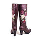 Women's boots ' Roses 3D'. High Boots. Pelle Volare. Online shopping on My Livemaster.  Фото №2