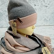 Аксессуары ручной работы. Ярмарка Мастеров - ручная работа Hats: knitted cashmere merino hat. Handmade.