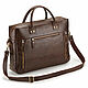 Leather business bag 'Spencer' (brown smooth leather), Classic Bag, St. Petersburg,  Фото №1