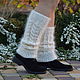  Fashionable down leggings of Milk color for women, Leg warmers, Urjupinsk,  Фото №1