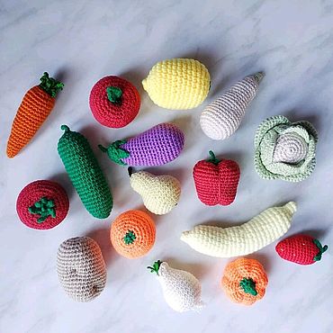 фрукты овощи ягоды спицами