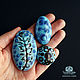 Sets of ceramic cabochons 'Blueberry yogurt'. Cabochons. Tatyana's day (tataday). My Livemaster. Фото №4