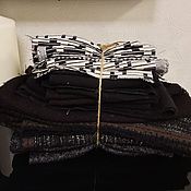 Материалы для творчества handmade. Livemaster - original item Sets for needlework wool in black tones. Handmade.