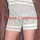 Order 100% linen yarn knitted shorts Beauty. Exclusive linen jersey from Elena. Livemaster. . Shorts Фото №3