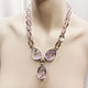 Necklace, Amethyst beads Ametrine 925 sterling Silver, Necklace, Moscow,  Фото №1